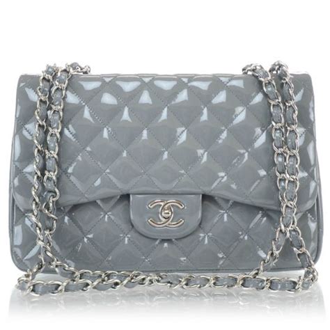 chanel sheepskin chevron flap bag|Chanel flap bag jumbo grey.